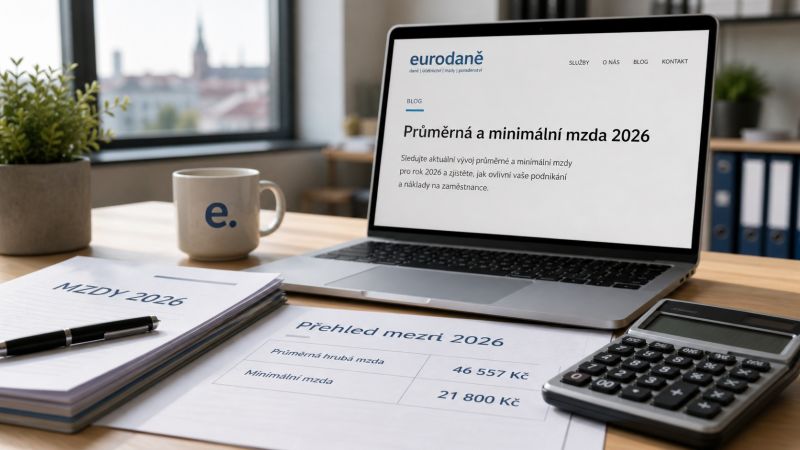 Průměrná a minimální mzda 2026